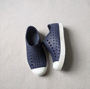 Native Shoes Kids Navy and White